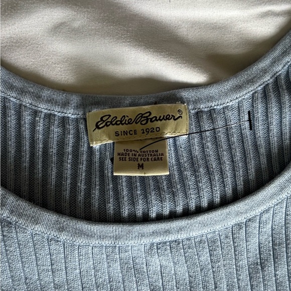 Women's Ribbed Tank Top - Light Blue - Picture 7 of 8